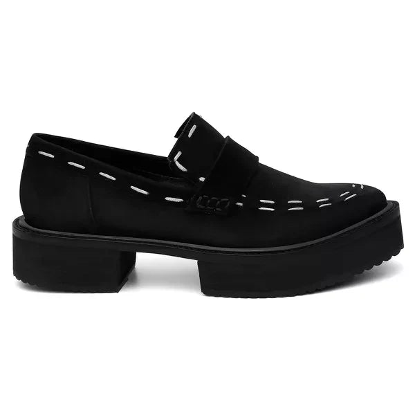 Mocassim Alinhavo Preto